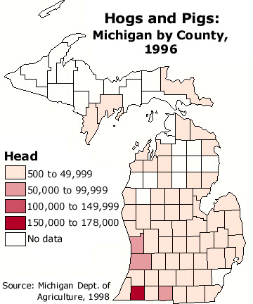 Map - Hogs and Pigs, 1996