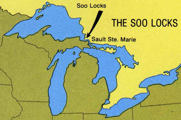 Sault Sainte Marie, Great Lakes, St. Marys River, Lock System