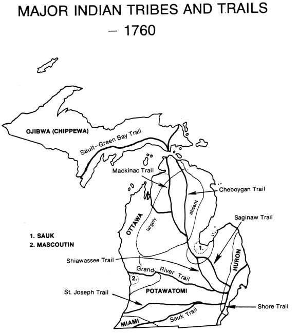 Map Of Native American Tribes In Michigan - New River Kayaking Map