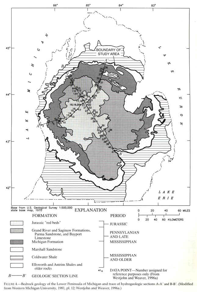 bedrock geology of lower michigan.JPG (124951 bytes)